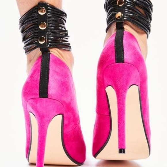 ✅New Lemon Drop by Privileged Fuchsia Reviva Heels Size 10 - Picture 3 of 6